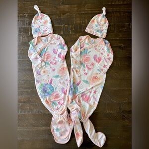 NB Twins Copper Pearl Knotted Gown